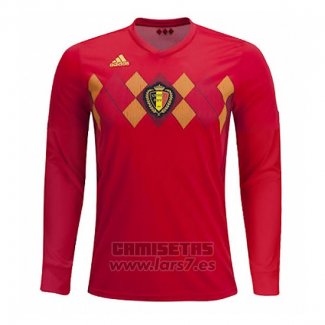 Camiseta Belgica 1ª Equipacion Manga Larga 2018