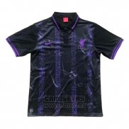 Camiseta Polo del Liverpool 2019-2020 Negro y Purpura