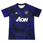 Camiseta de Entrenamiento Manchester United 2019-2020 Azul