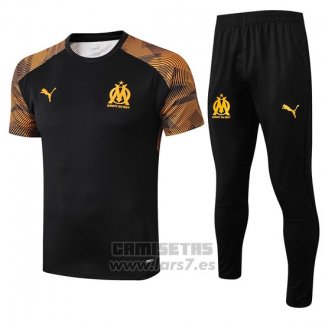 Chandal del Olympique Marsella Manga Corta 2019-2020 Negro