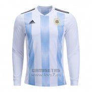 Camiseta Argentina 1ª Equipacion Manga Larga 2018