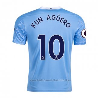 Camiseta Manchester City Jugador Kun Aguero 1ª Equipacion 2020-2021