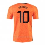 Camiseta Paises Bajos Jugador Memphis 1ª Equipacion 2020-2021