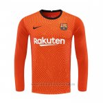 Camiseta Barcelona Portero Manga Larga 2020-2021 Naranja