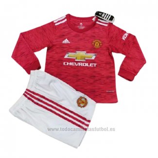 Camiseta Manchester United 1ª Equipacion Manga Larga Nino 2020-2021