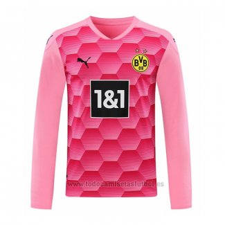 Camiseta Borussia Dortmund Portero Manga Larga 2020-2021 Rosa