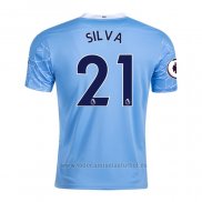 Camiseta Manchester City Jugador Silva 1ª Equipacion 2020-2021