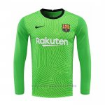 Camiseta Barcelona Portero Manga Larga 2020-2021 Verde