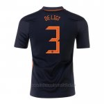 Camiseta Paises Bajos Jugador De Ligt 2ª Equipacion 2020-2021