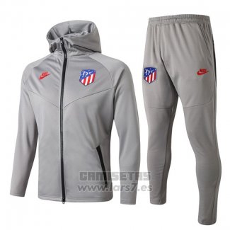 Chandal con Capucha del Atletico Madrid 2019-2020 Gris