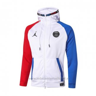 Chaqueta con Capucha del Paris Saint-Germain 2020-2021 Blanco