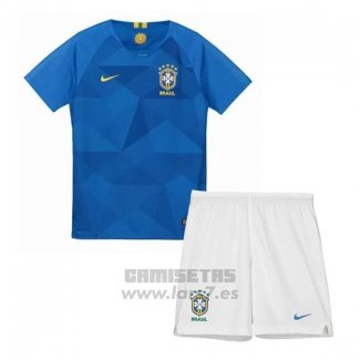 Camiseta Brasil 2ª Equipacion Nino 2018