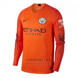 Camiseta Manchester City Portero Manga Larga 2018-2019 Naranja