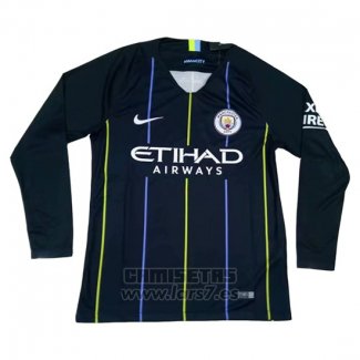 Camiseta Manchester City 2ª Equipacion Manga Larga 2018-2019