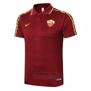 Camiseta Polo del Roma 2020-2021 Rojo