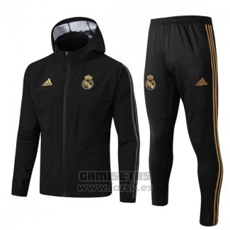 Chandal con Capucha del Real Madrid 2019-2020 Negro