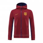 Chaqueta con Capucha del Barcelona 2020-2021 Rojo