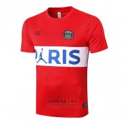 Camiseta de Entrenamiento Paris Saint-Germain Jordan 2020-2021 Rojo