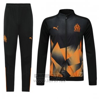 Chandal del Olympique Marsella 2019-2020 Negro y Naranja