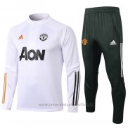 Chandal de Sudadera del Manchester United 2020-2021 Blanco