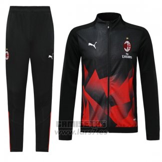 Chandal del AC Milan 2019-2020 Negro y Rojo